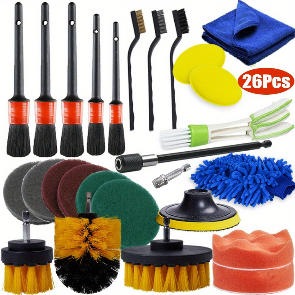 Interior Detailing Kit - 26/17/13/5Pcs Detailing Brush Set Car Cleaning