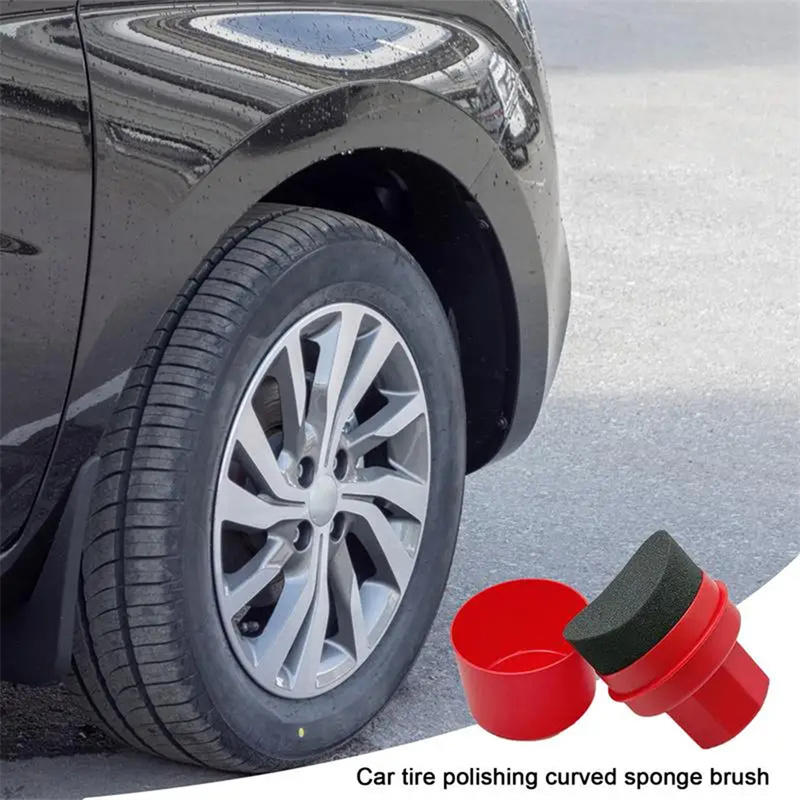 Curved Car Tire Waxing Sponge  - Wax Applicator Pad recension och pris