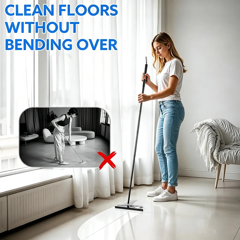 Telescopic Long Handle Window  - Glass Cleaner Streak recension och pris