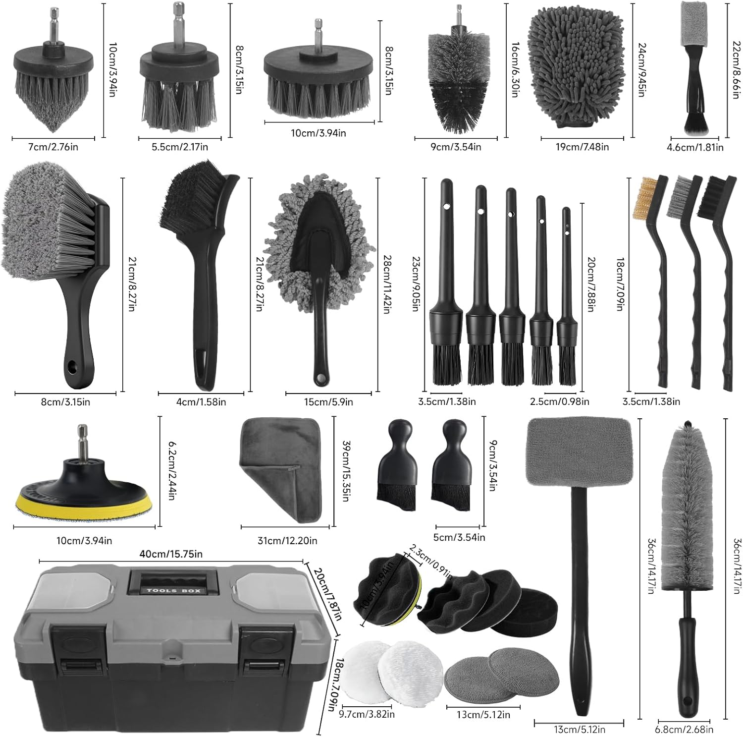 Car Detailing Kit, 36Pcs Profe - Interior Detailing Kit recension och pris