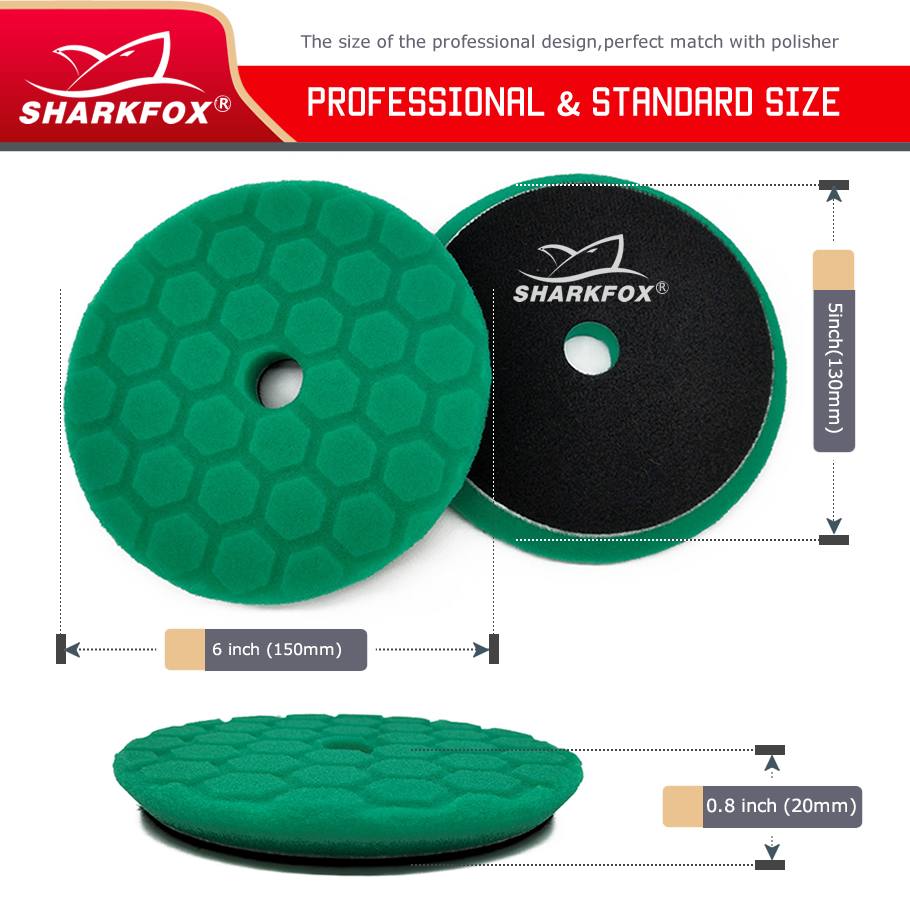 Sharkfox 5 pieces/set 5 Inch(1 - Polish Pad Set Buffer recension och pris