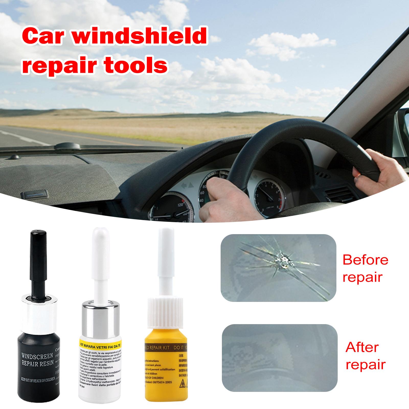 Car Cracked Glass Repair Kit W - Glass Cleaner Streak recension och pris