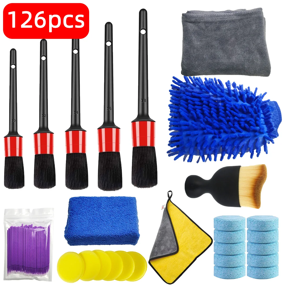 126-Piece Car Detail Cleaning  - Dirt Brush Interior recension och pris
