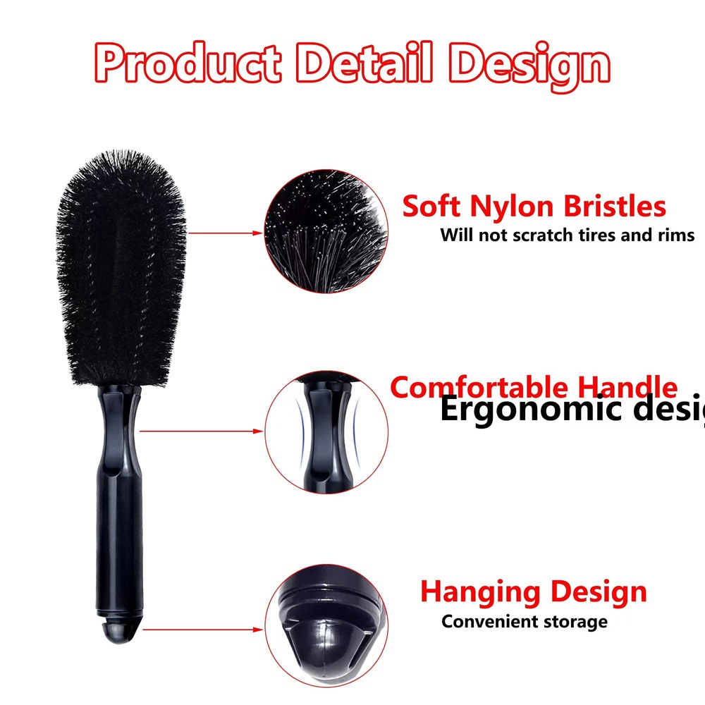 Car Wheel Brush Soft Bristle T - Wheel Cleaner Alloy recension och pris