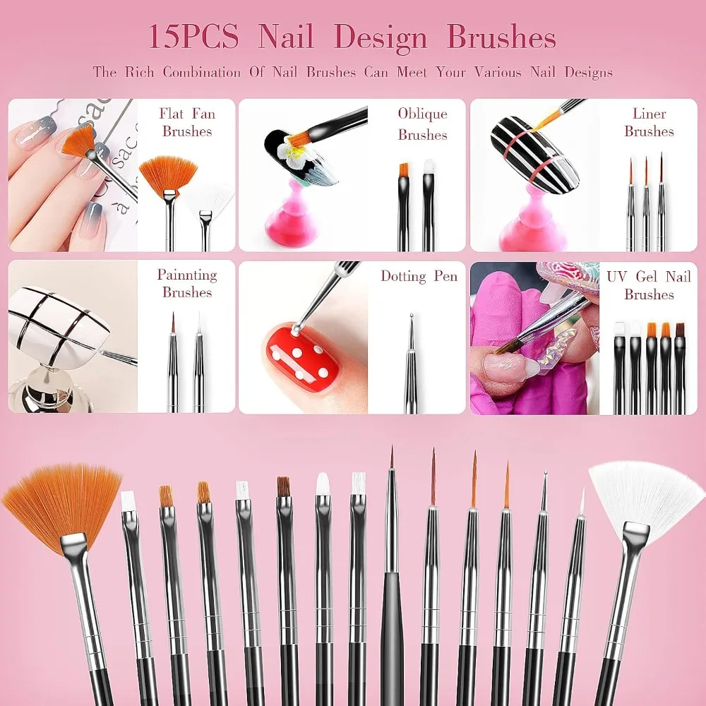 32pcs Nail Art Brushes, Acryli - Detailing Brush Set recension och pris
