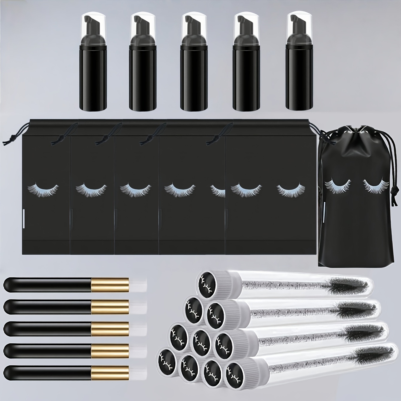 20Pcs Lash Care Kit - 5 Foam P - Detailing Brush Set recension och pris