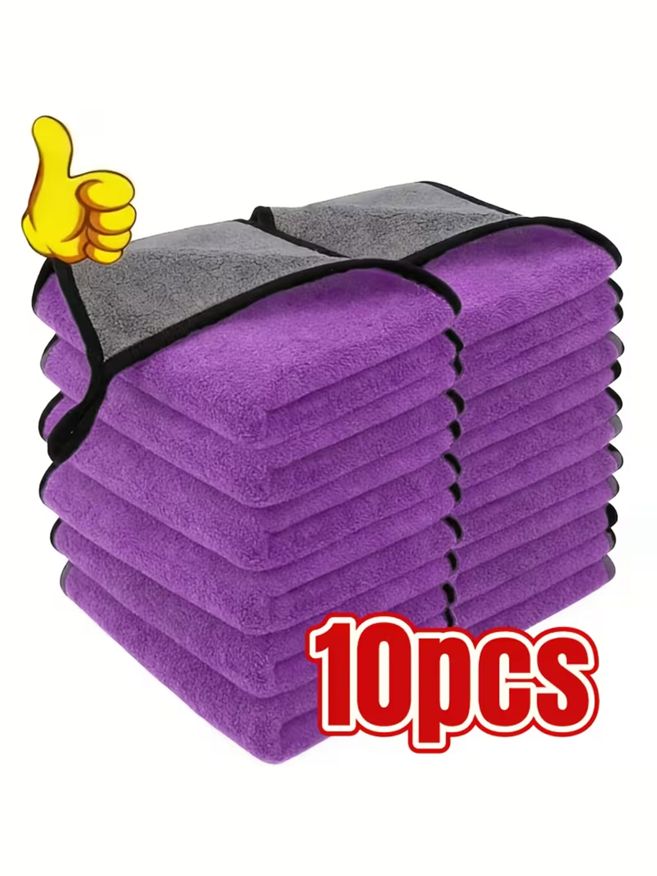 10-Pack Double-Sided Coral Vel - Microfiber Towel Detailing recension och pris