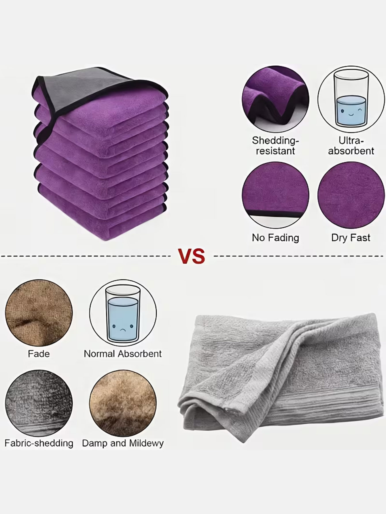 10-Pack Double-Sided Coral Vel - Microfiber Towel Detailing recension och pris