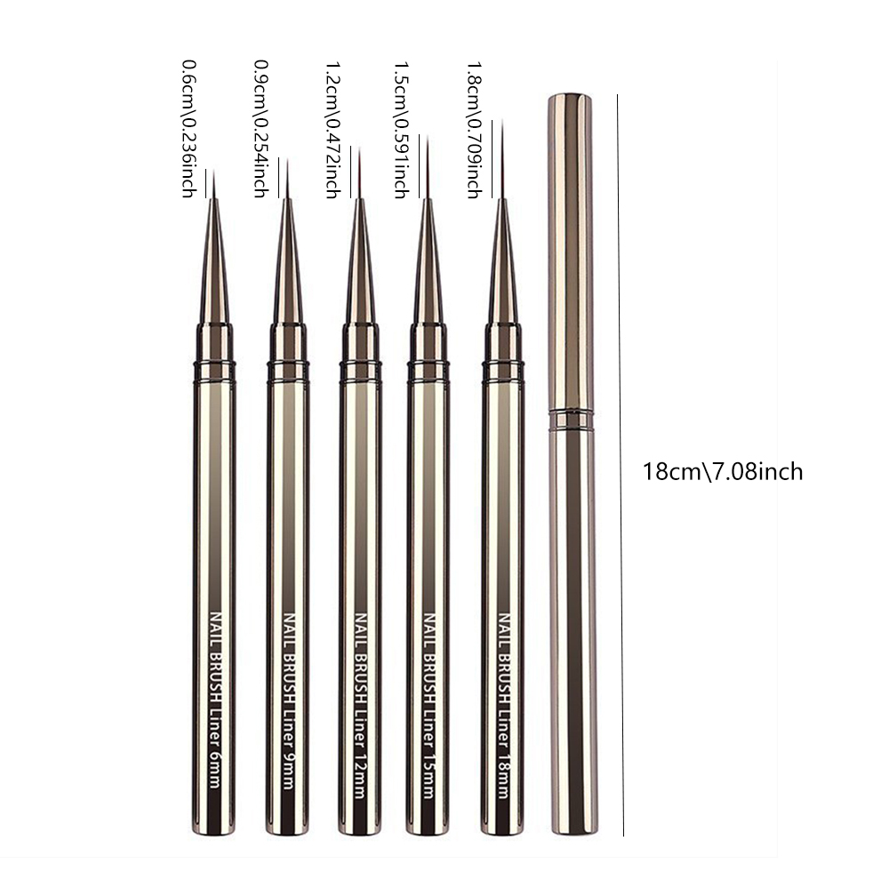 5-Piece Professional Nail Art  - Detailing Brush Set recension och pris