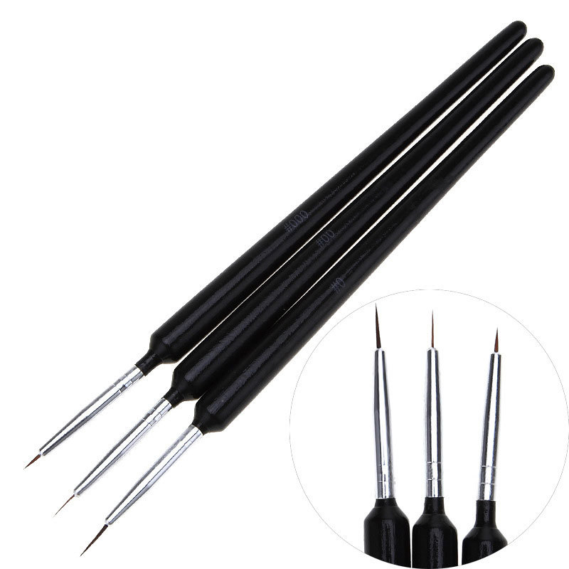 3Pcs Ultra-fine Nail Art Liner - Detailing Brush Set recension och pris