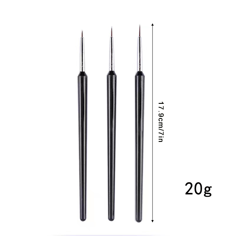 3Pcs Ultra-fine Nail Art Liner - Detailing Brush Set recension och pris