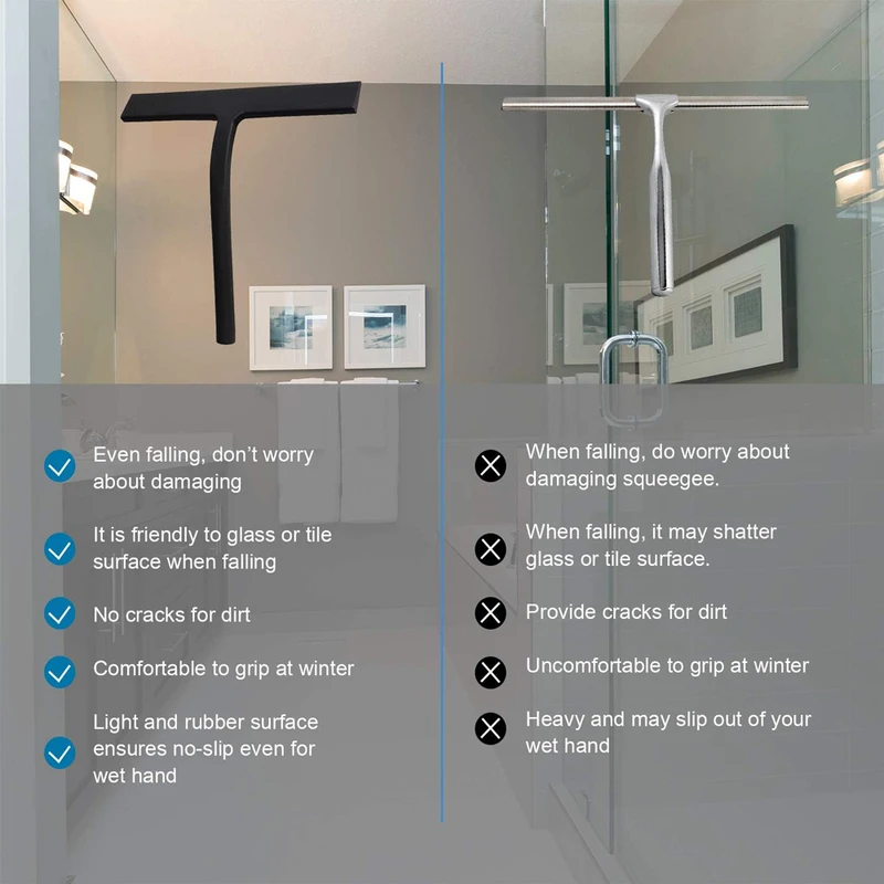 Silicone Squeegee Streak Free  - Glass Cleaner Streak recension och pris