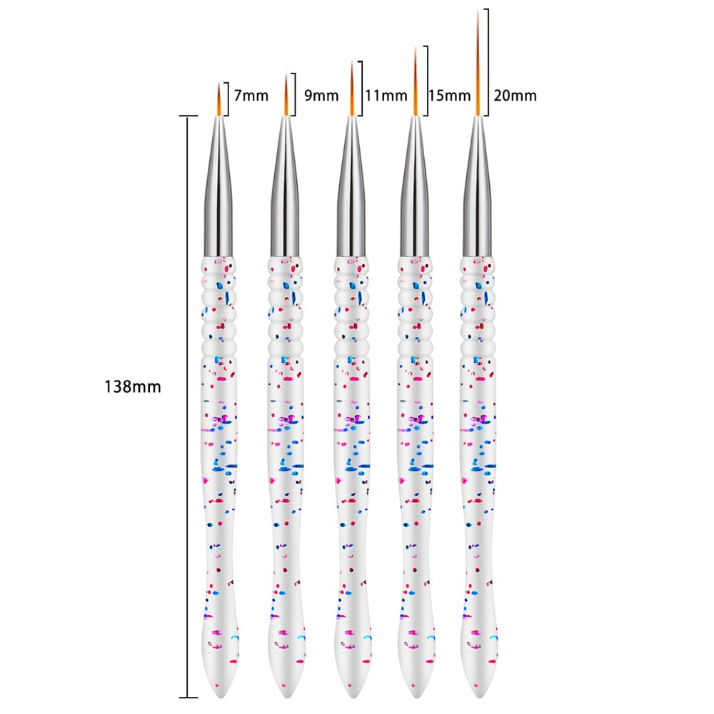 5 Pieces Professional Nail Art - Detailing Brush Set recension och pris