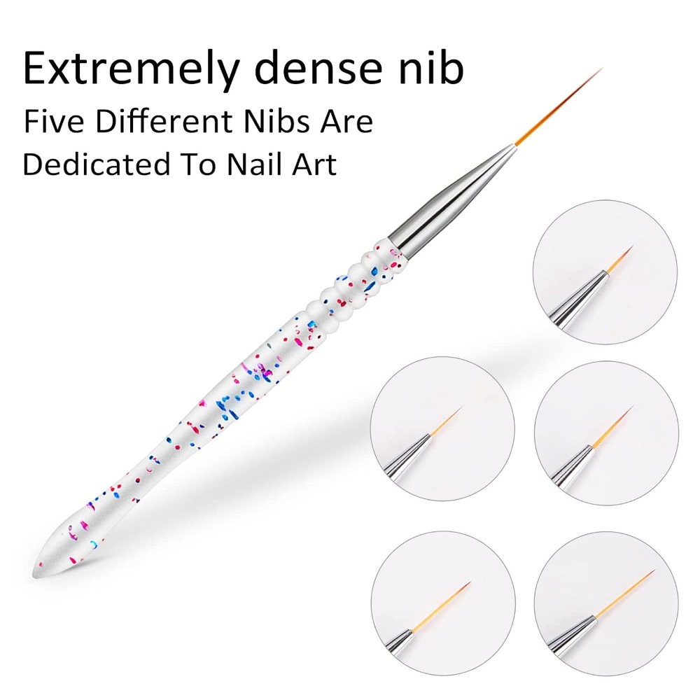 5 Pieces Professional Nail Art - Detailing Brush Set recension och pris