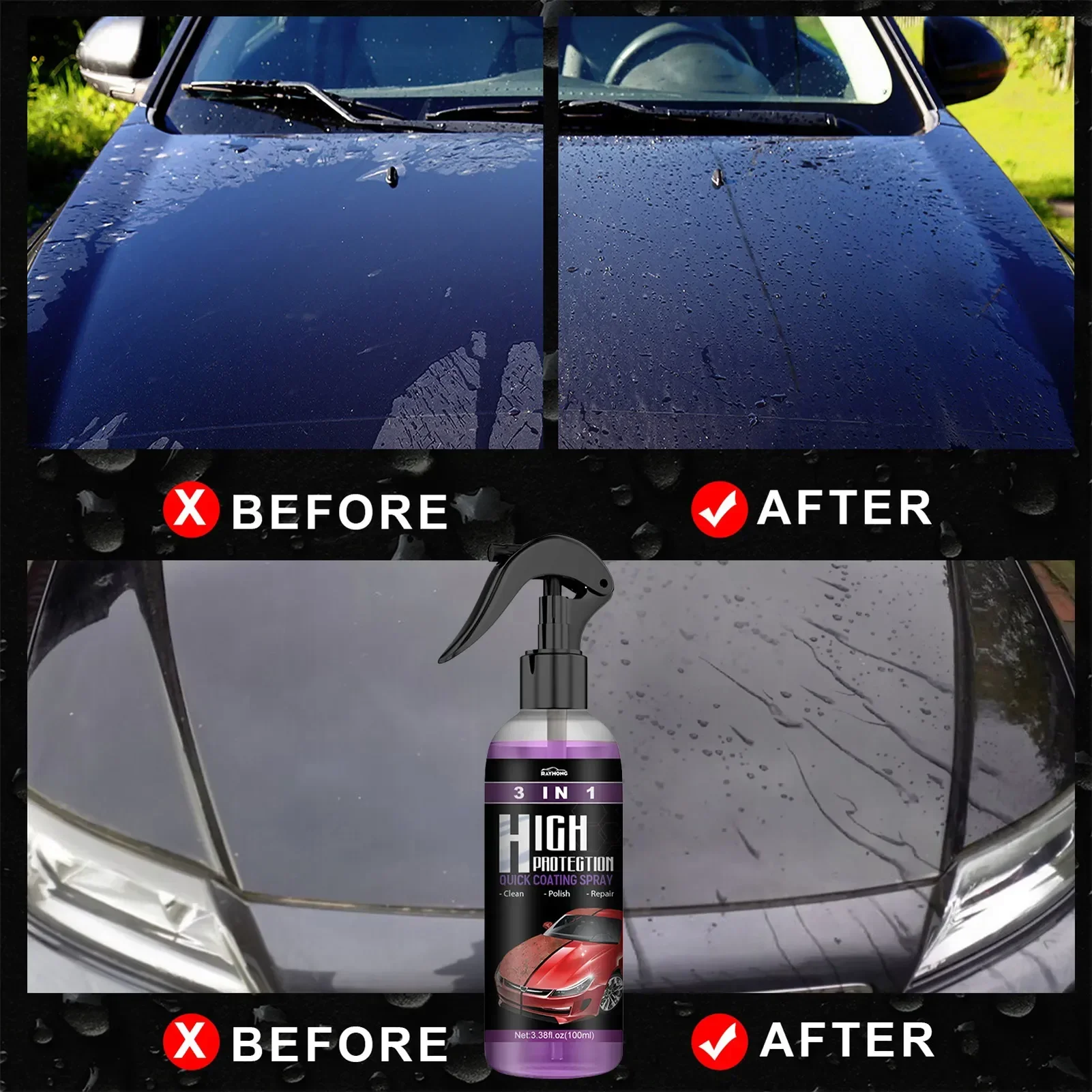 3 in 1 Car Ceramic Liquid Coat - Car Wax Ceramic Coating recension och pris