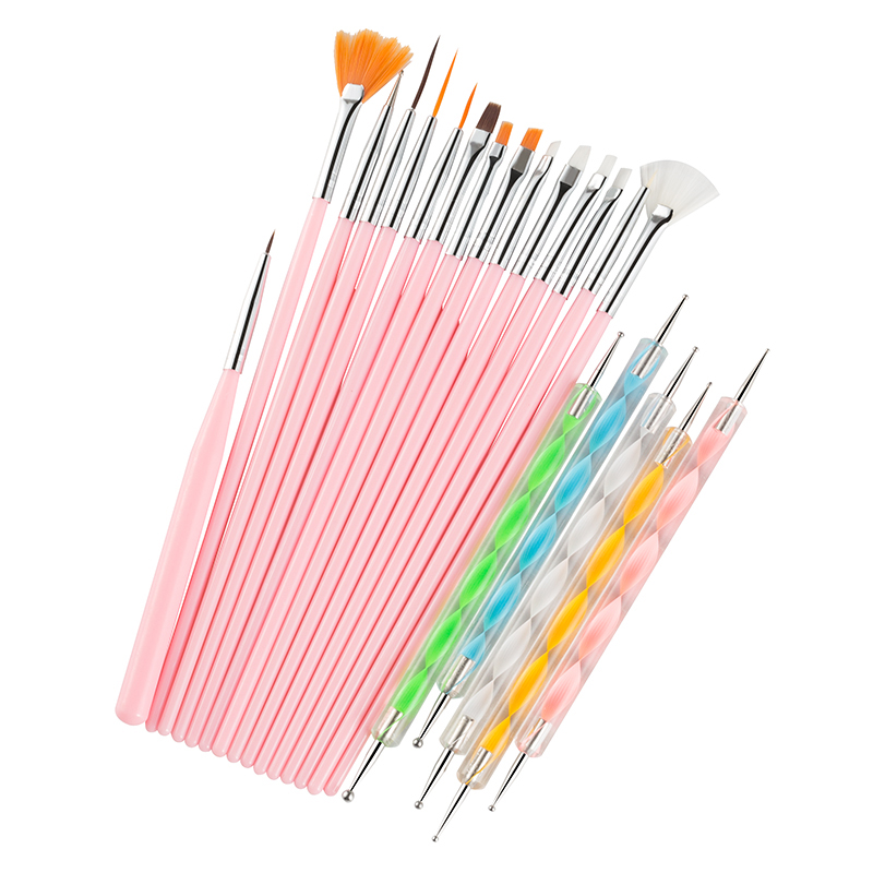 23PCS Nail Art Brushes Kit Lin - Detailing Brush Set recension och pris