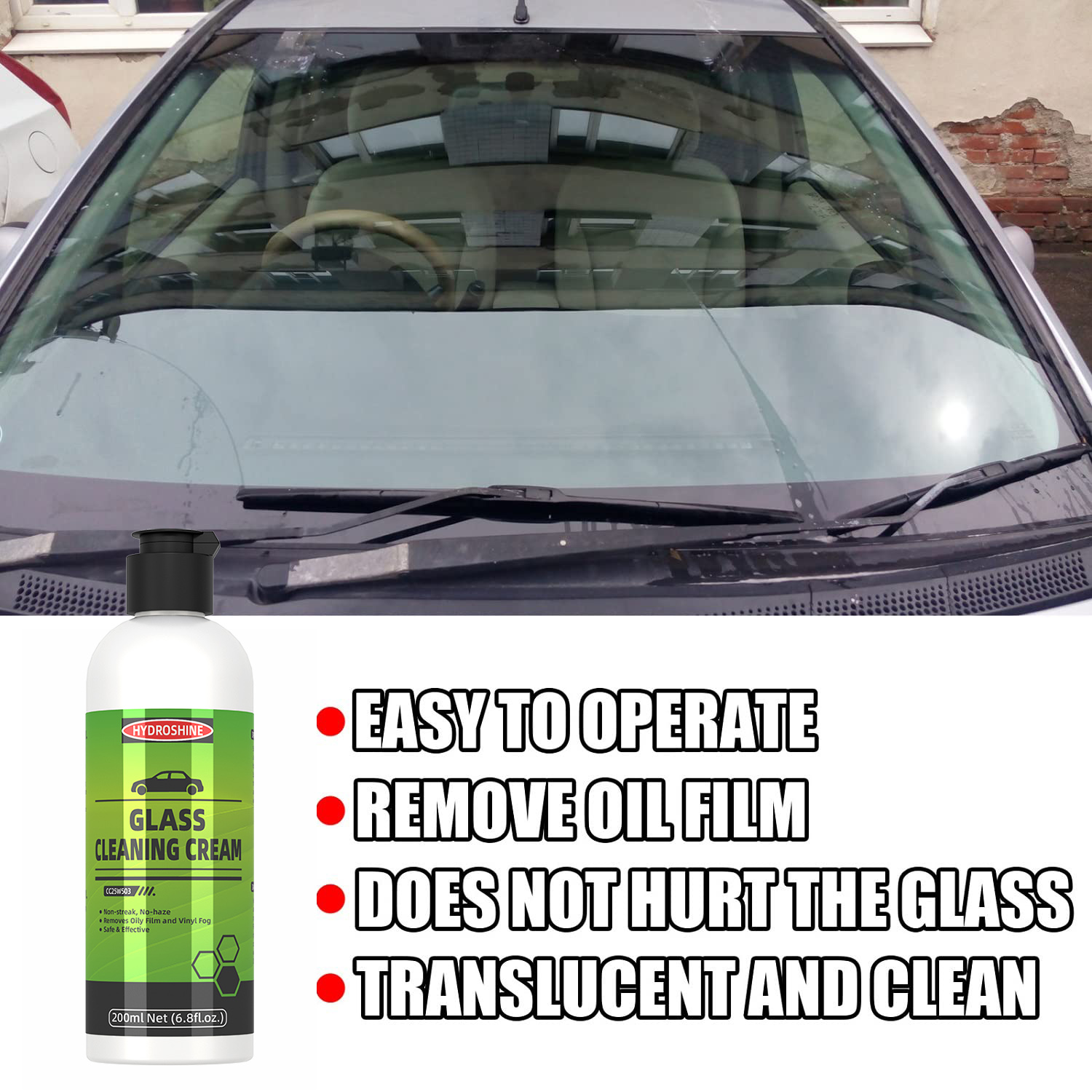Hydroshine Car Glass Oil Film  - Glass Cleaner Streak recension och pris