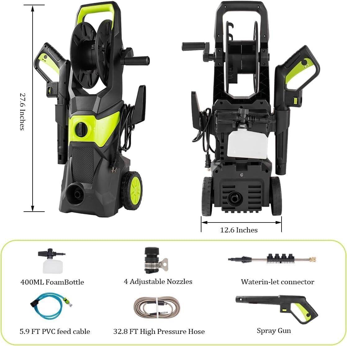 4000PSI Electric Pressure Wash - Pressure Washer Foam Gun recension och pris
