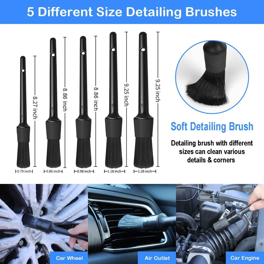 Car Wash Brush Set Detailing B - Dirt Brush Interior recension och pris