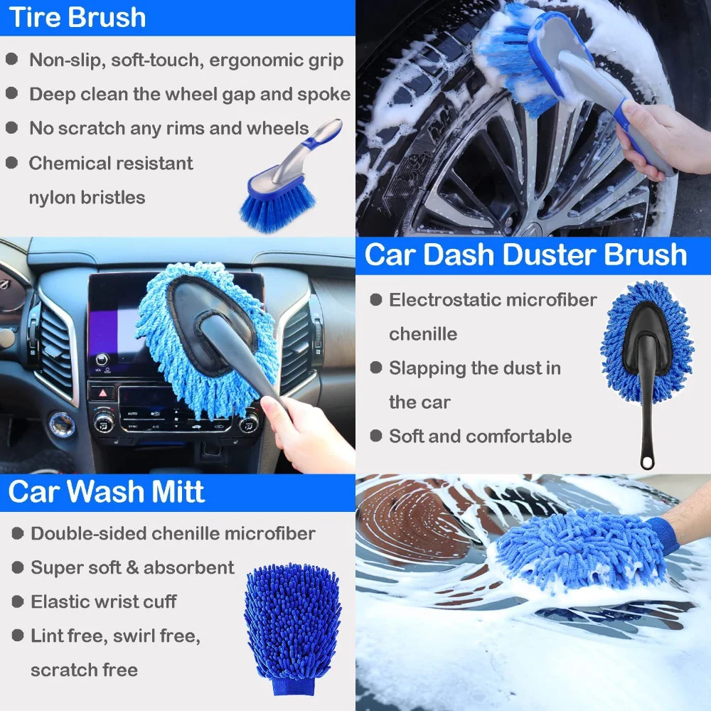 Car Wash Brush Set Detailing B - Dirt Brush Interior recension och pris
